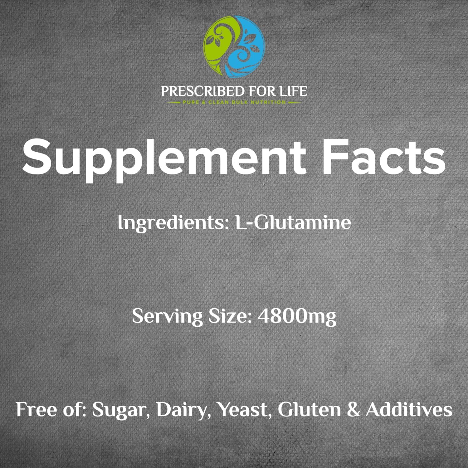 Pure L Glutamine Powder - 10kg (22lb) Amino Acid Supplement for Gut Health & Muscle Recovery - Gluten Free, Vegan, Kosher, Non GMO - By Prescribed For Life