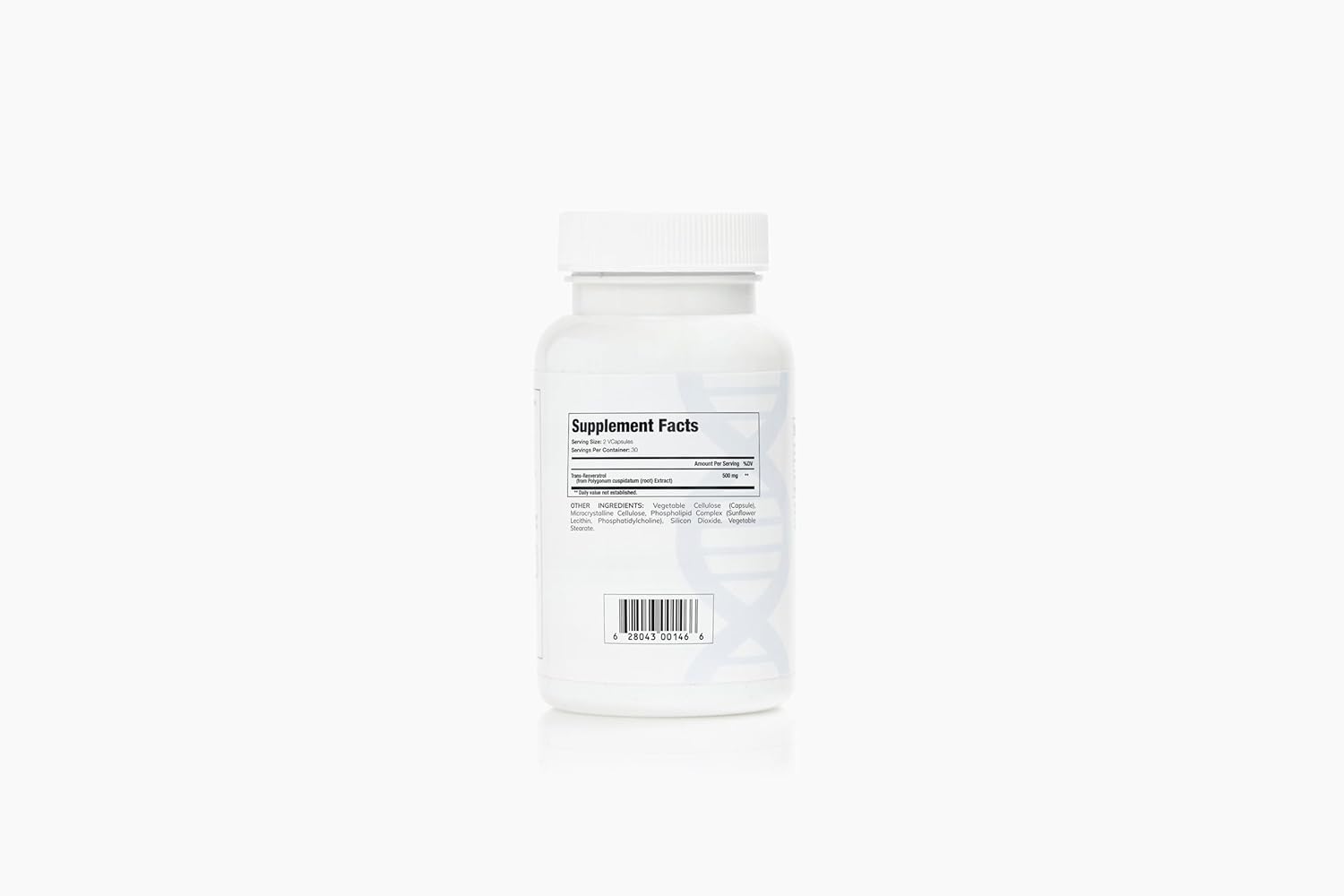 Pure Liposomal Trans-Resveratrol 500mg Capsules | Antioxidant Supplement, Sirtuin Activation | Gluten Free, Vegan, USA Made | 60 Count