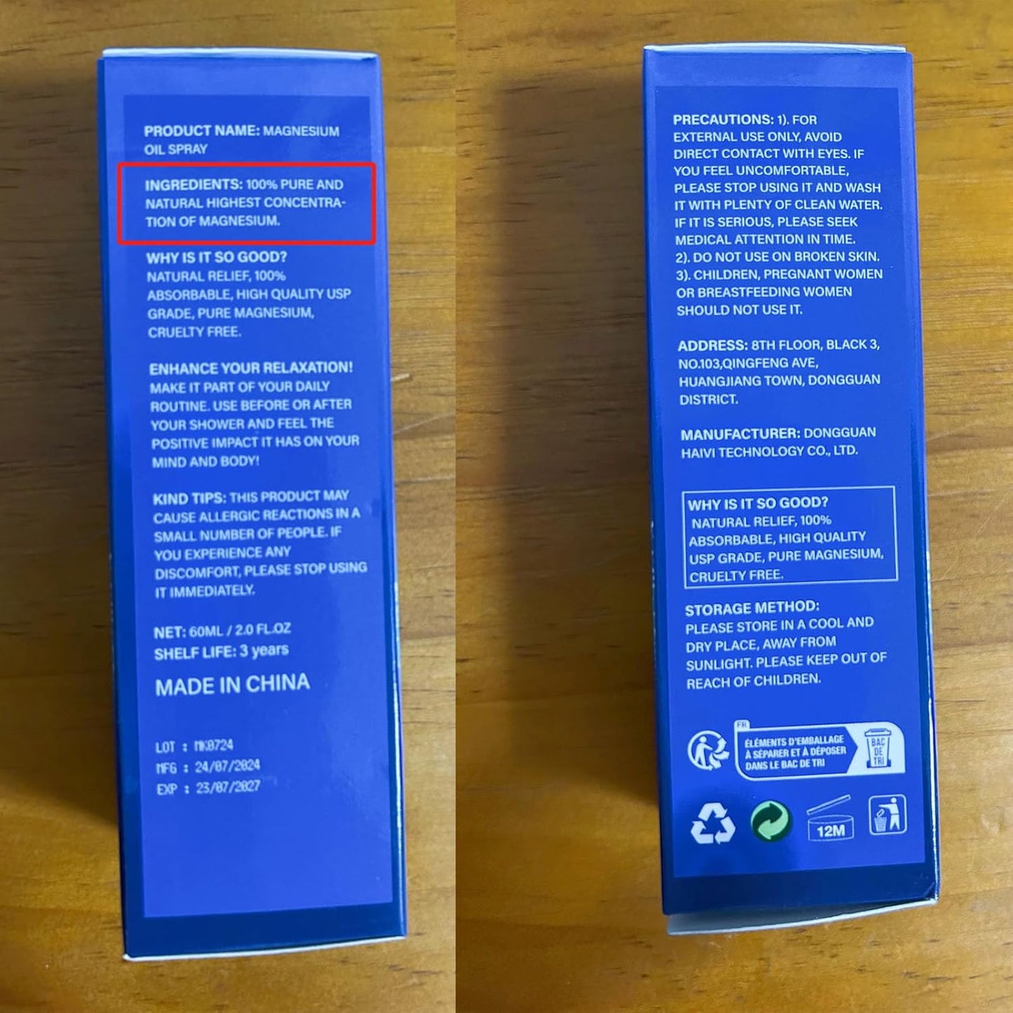 Pure Magnesium Oil Spray for Feet - 2 FL.OZ - Relax & Sleep Better - Post-Exercise or Bedtime Use