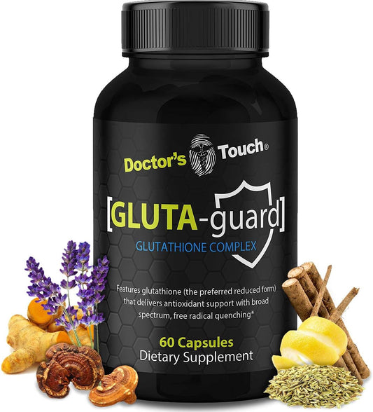 Pure Maximum Absorption Liposomal Glutathione Supplement for Energy, Brain Support, and Skin Health - Easy-to-Swallow Capsules by Doctor's Touch