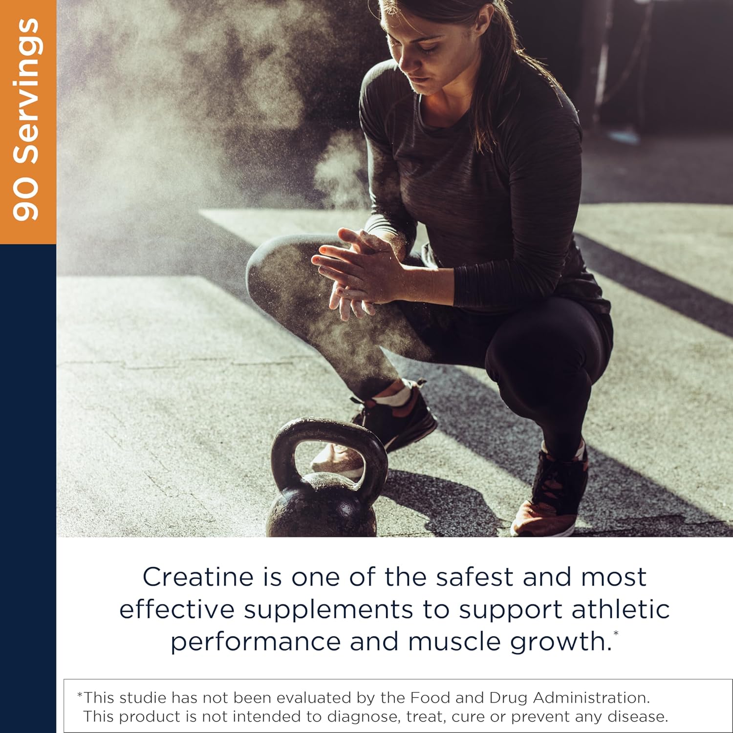 Pure Micronized Creatine Monohydrate Powder for Muscle Strength & Brain Health - Unflavored Creatine Supplement for Men & Women (90 Servings, 5g)