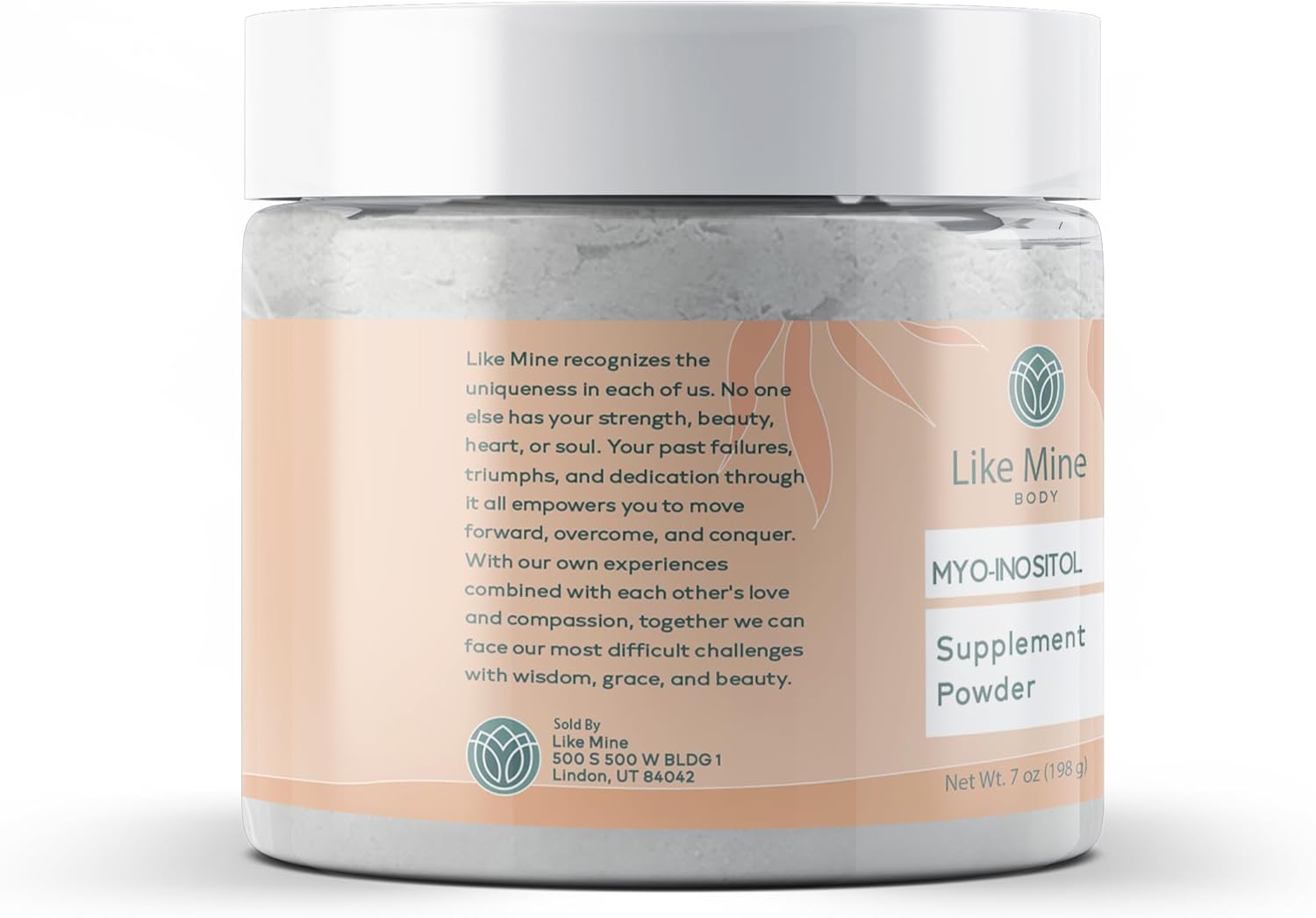 Pure Myo-Inositol Powder (7 oz) - Vitamin B8 Supplement, Single Ingredient with No Fillers - Additive-Free Formula