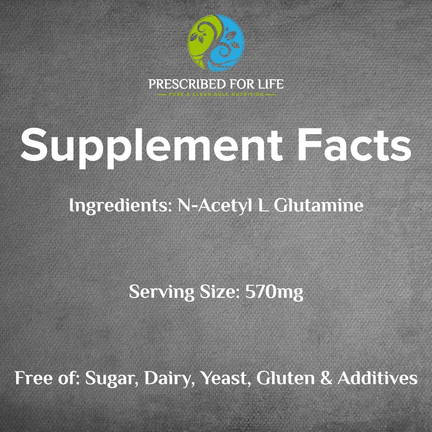 Pure N Acetyl L Glutamine Powder for Gut Health & Muscle Recovery - Gluten Free, Vegan, Kosher, Non GMO - 4oz