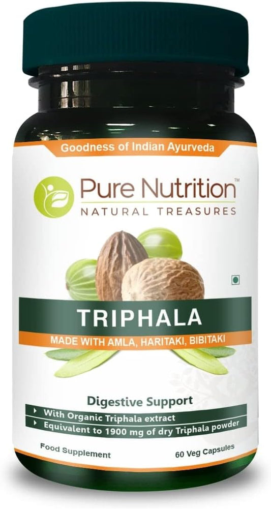 Pure Nutrition Triphala Extract 700mg - Non-GMO Daily Supplement for Digestive Health - 60 Day Supply