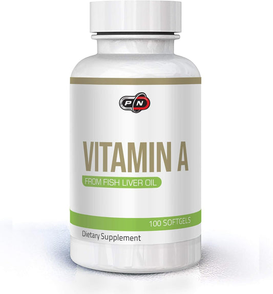 Pure Nutrition Vitamin A 10000 iu 3000 mcg Softgels from Fish Liver Oil - Immune System, Vision, Bones - Non GMO Retinyl Palmitate Supplement