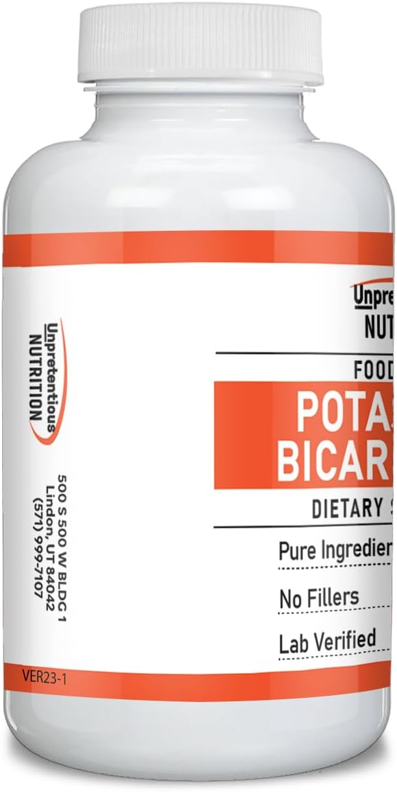 Pure Potassium Bicarbonate Capsules (150 Count) - Unadulterated Dietary Supplement, Verified in Lab, No Additives