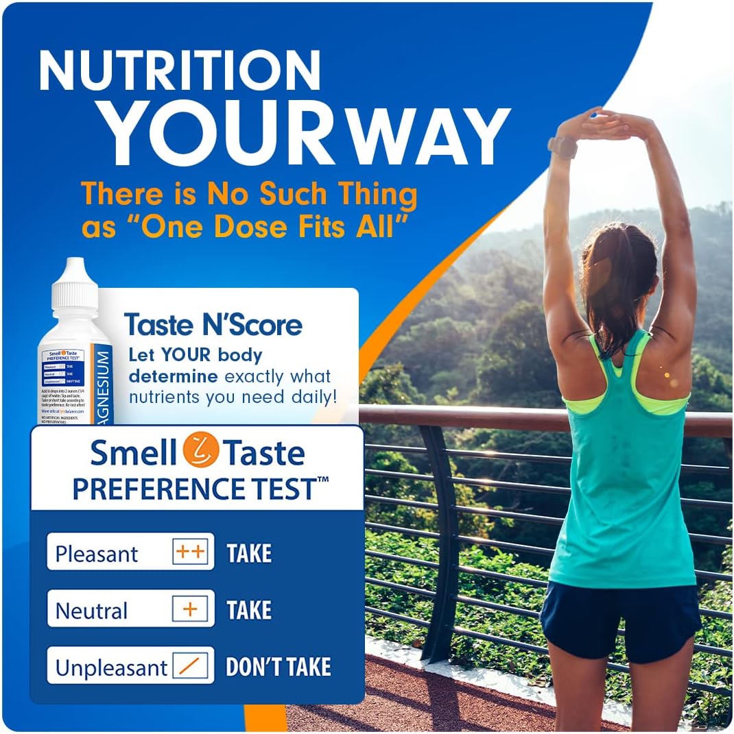 Pure Taste N' Score Magnesium Liquid Ionic Mineral Supplement - 100% Pure - 110mg - 72 Servings