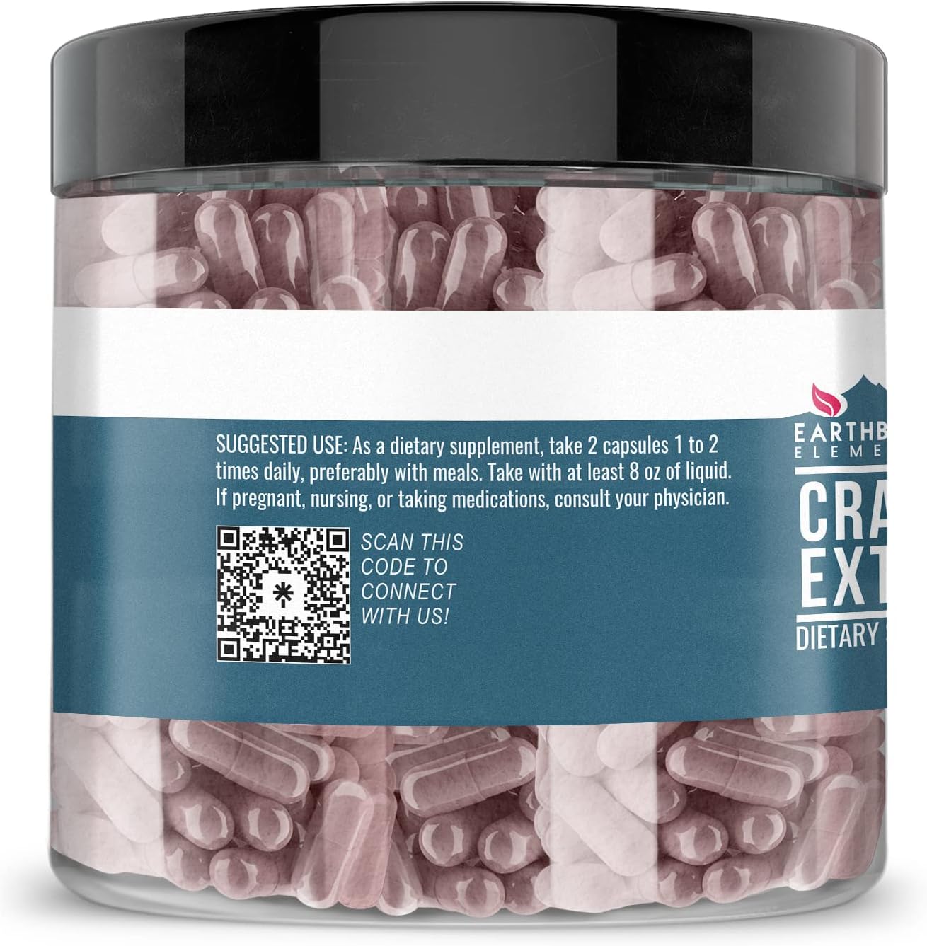 Pure & Undiluted Cranberry Extract Capsules - 200 Count by Earthborn Elements, Additive-Free