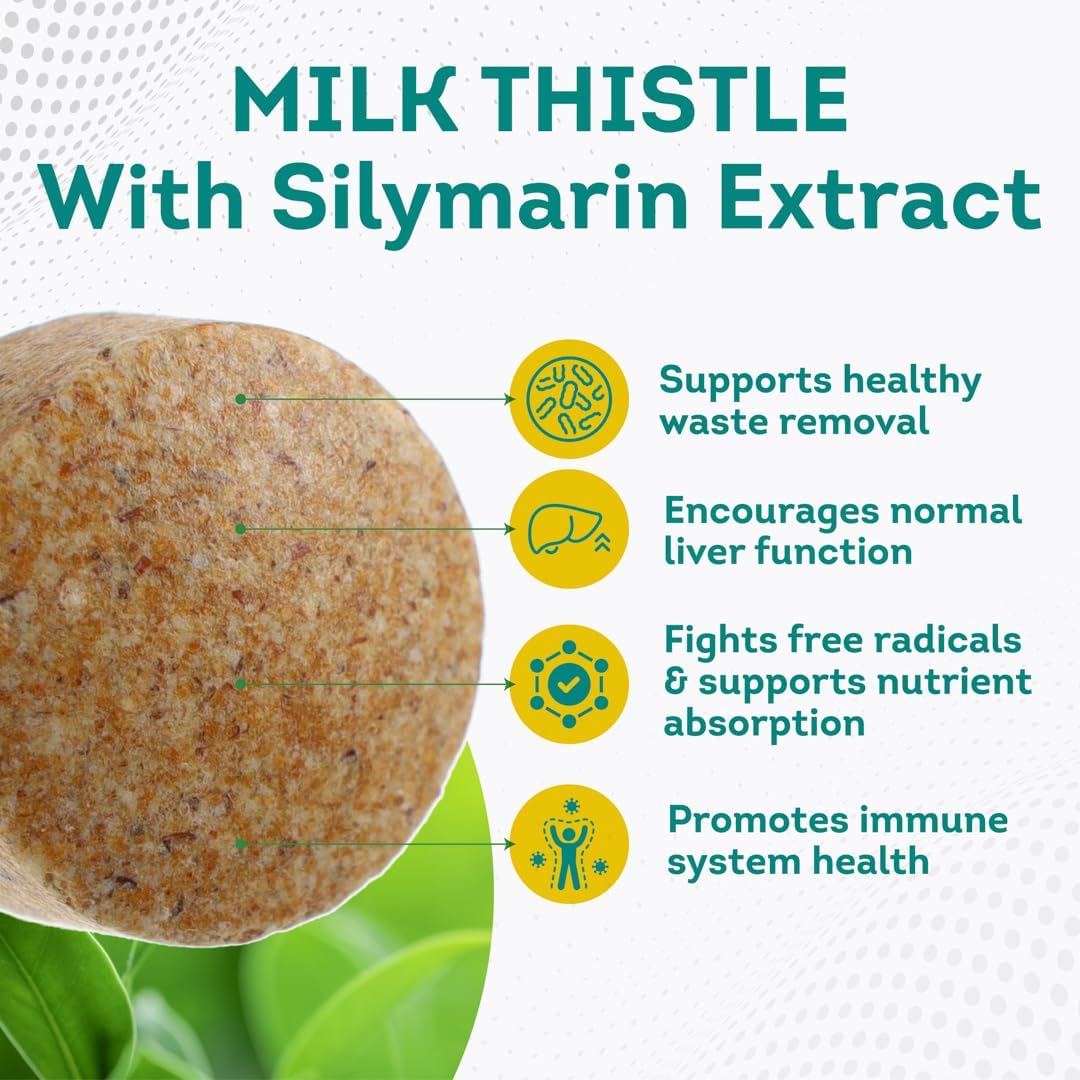 PurePremium Milk Thistle Supplement - 450mg Complex Liver Support - Silymarin Extract - 120 Tablets for Normal Liver Function