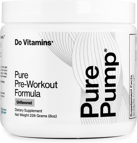 PurePump All-Natural Pre-Workout Powder - Boost Energy, Focus, and Endurance with Citrulline and Beta Alanine - Paleo, Keto, Vegan - Unflavored - 30 Servings