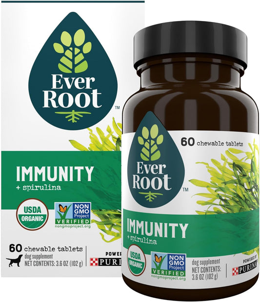 Purina EverRoot Immunity Dog Supplement Chewable Tablets with Spirulina & Antioxidants - 3.6 oz.