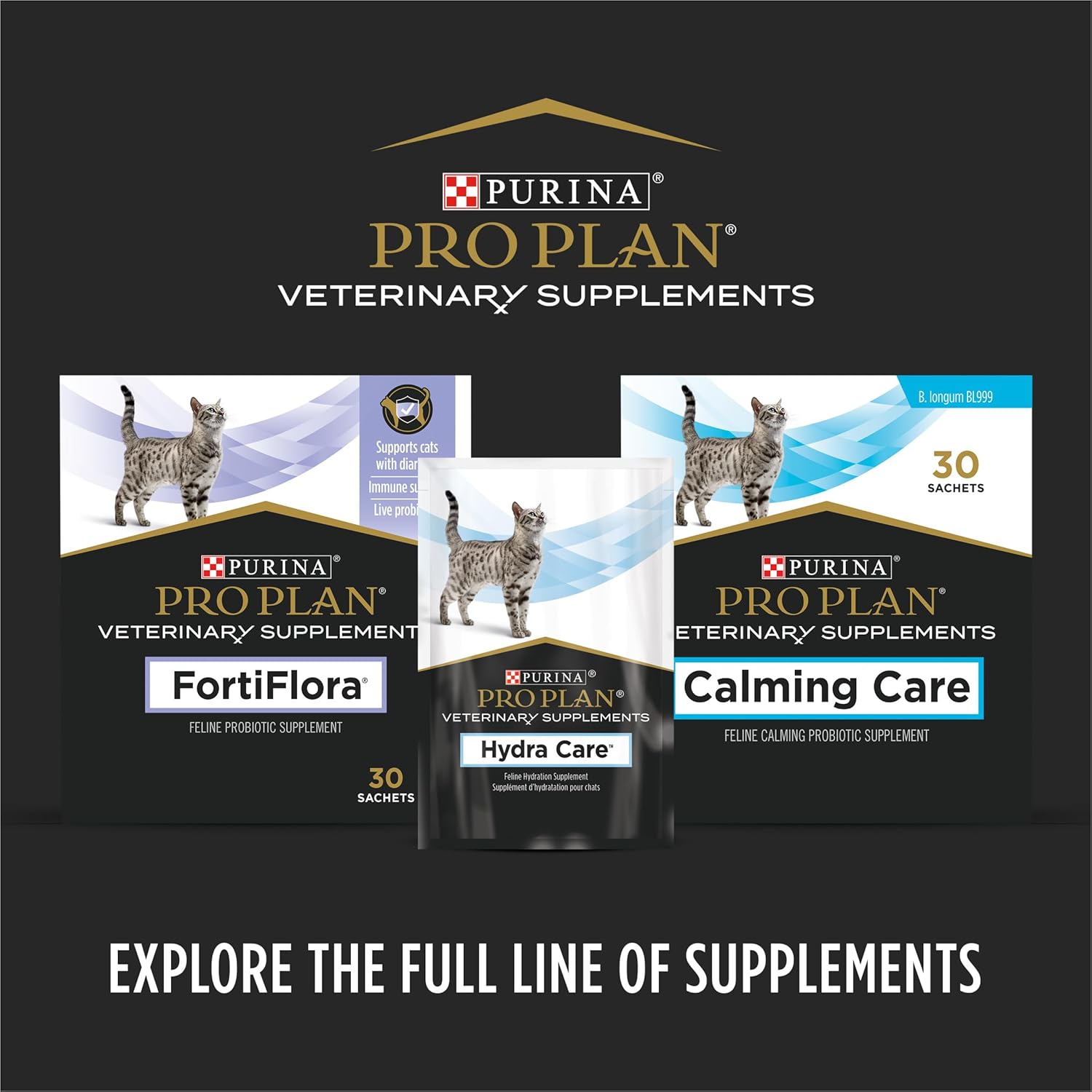 Purina Pro Plan Veterinary Diets FortiFlora Cat Probiotic Supplement - 30 Count Box for Diarrhea in Cats