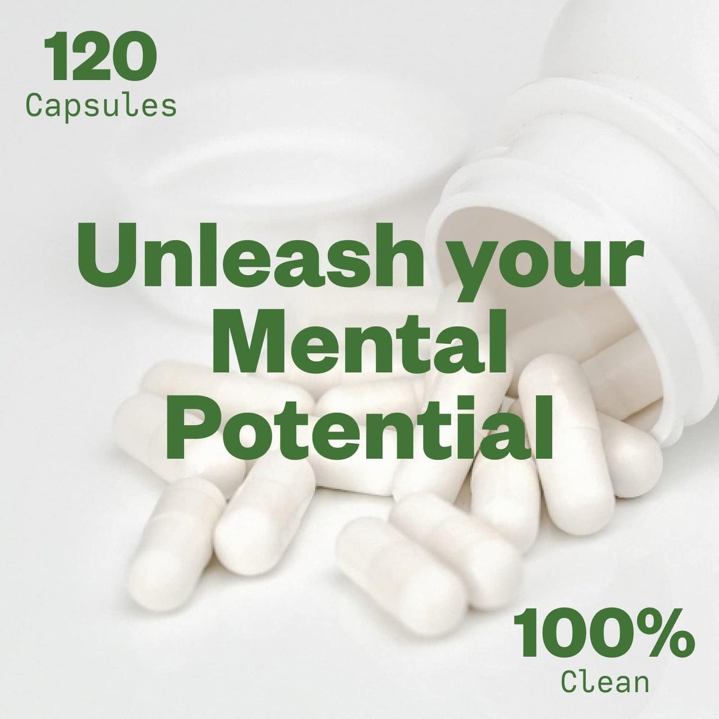 Purisure Caffeine Theanine Capsules: 100mg Caffeine + 200mg L Theanine for Energy, Workout, and Focus - Nootropic Supplement, 120 Capsules