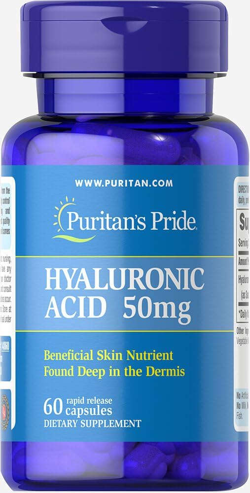Puritan's Pride Hyaluronic Acid Capsules - 50 mg, 60 Count - Model 14860