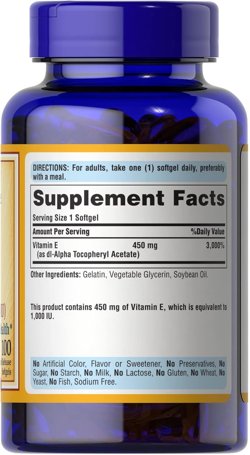 Puritan's Pride Vitamin E 450 Mg Capsules - Immune Support - 100 Count