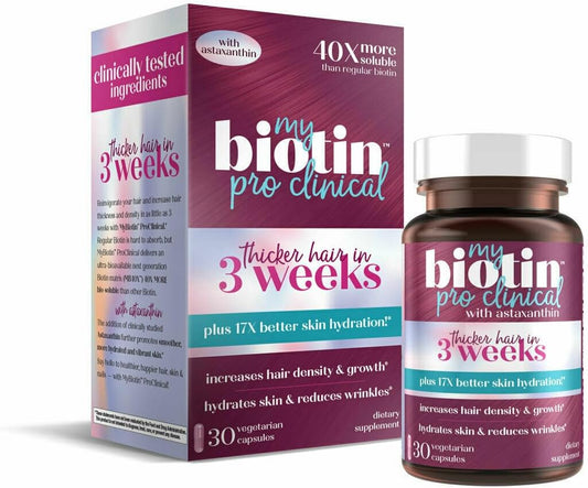 Purity Products MyBiotin ProClinical with Astaxanthin 30 Capsules - Inositol and Arginine Formula