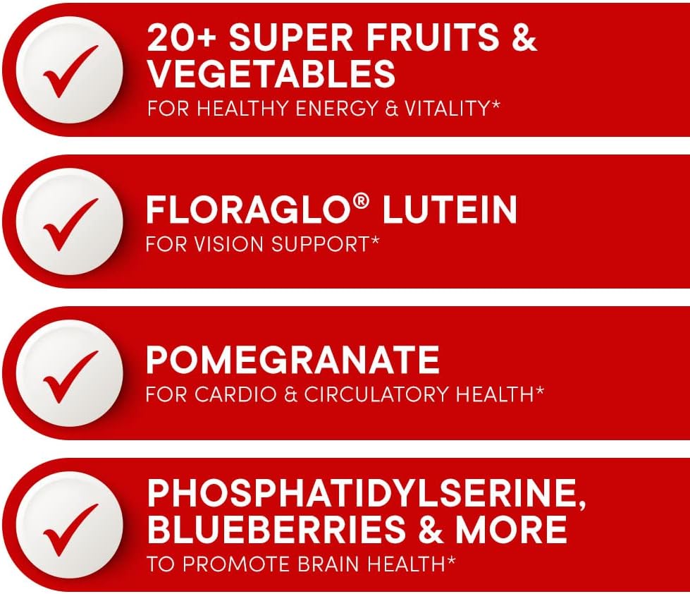 Purity Products Super Reds Powder Phytonutrient Superfood Drink Mix with FloraGLO Lutein - 330g - 30 Day Supply