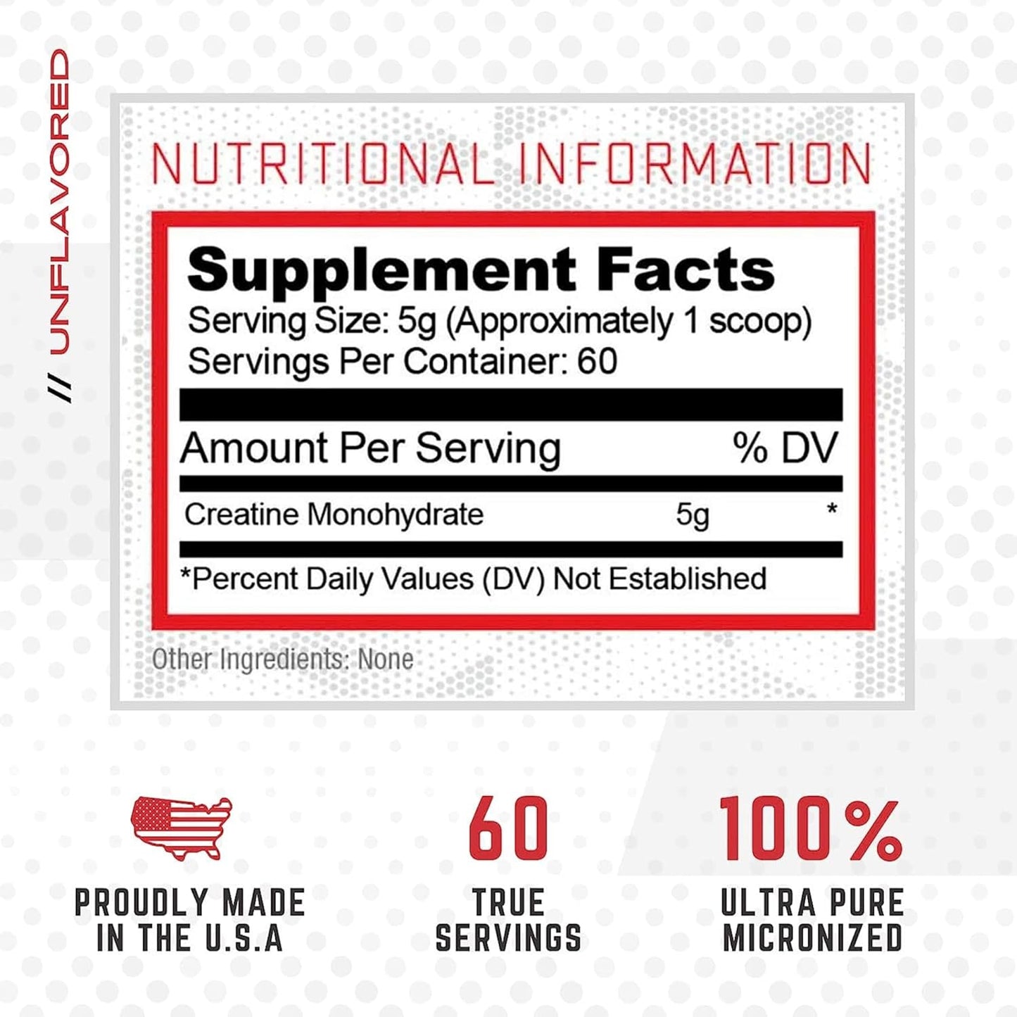Purus Labs Foundation Series Creatine Powder - Ultra Pure Micronized for Strength, Mass, Power, Recovery - 60 Servings - Unflavored