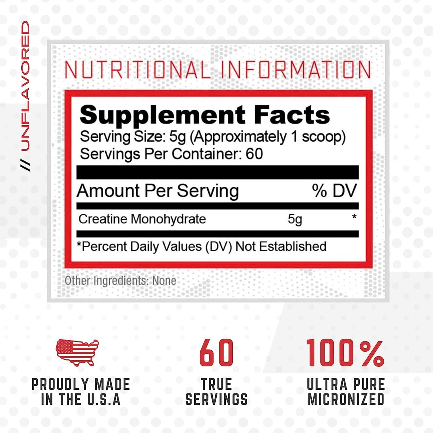 Purus Labs Foundation Series Creatine Powder - Ultra Pure Micronized for Strength, Mass, Power, Recovery - 60 Servings - Unflavored