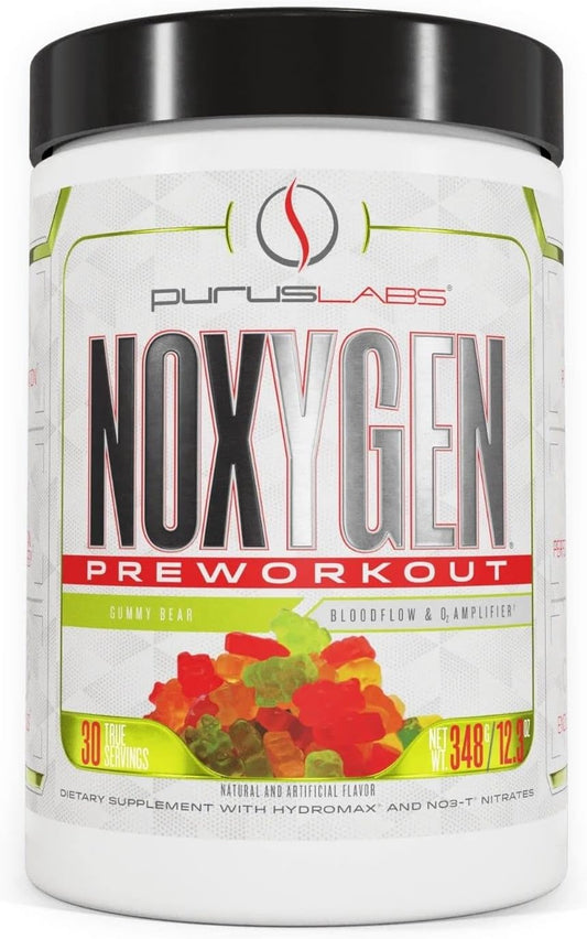 Purus Labs NOXYGEN PREWORKOUT Powder - Gummy Bear Flavor, 30 Servings
