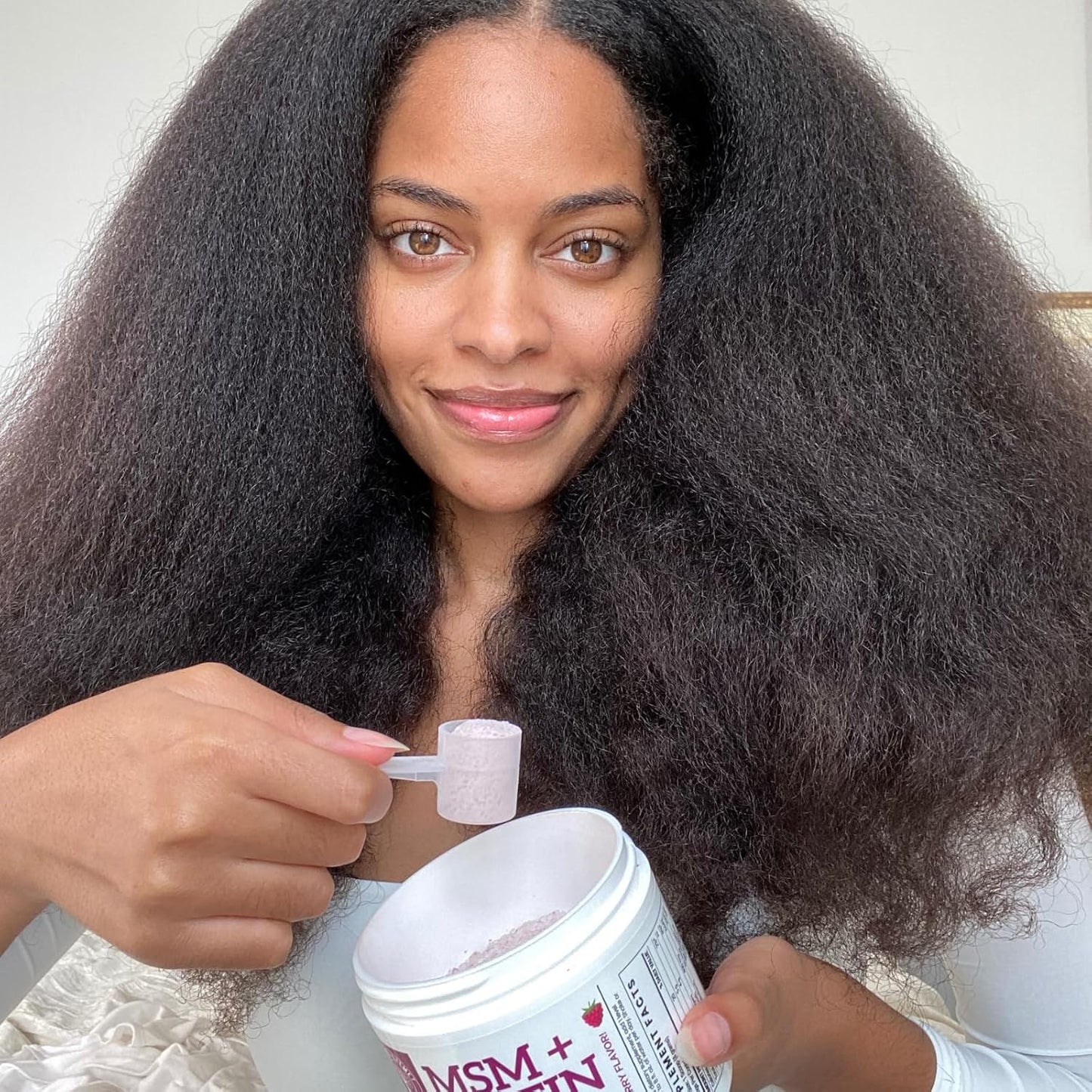Qhemet Biologics Hair Nutrient Blend with MSM, Biotin, Bamboo Silica, and Vitamins D3 + B12 for Rapid Hair Growth - 8.5 oz Powder Blend for Lush Volume and Hair Health