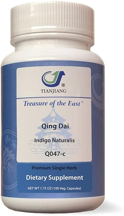 Qing Dai Capsules - Authentic East Indigo Treasure (100 Capsules, 1:1 Herbal Extracts)