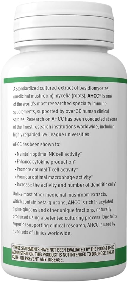 QOL Labs ImmunoKinoko AHCC 500 mg 90 Vegetable Capsules - Boost Immune System Support