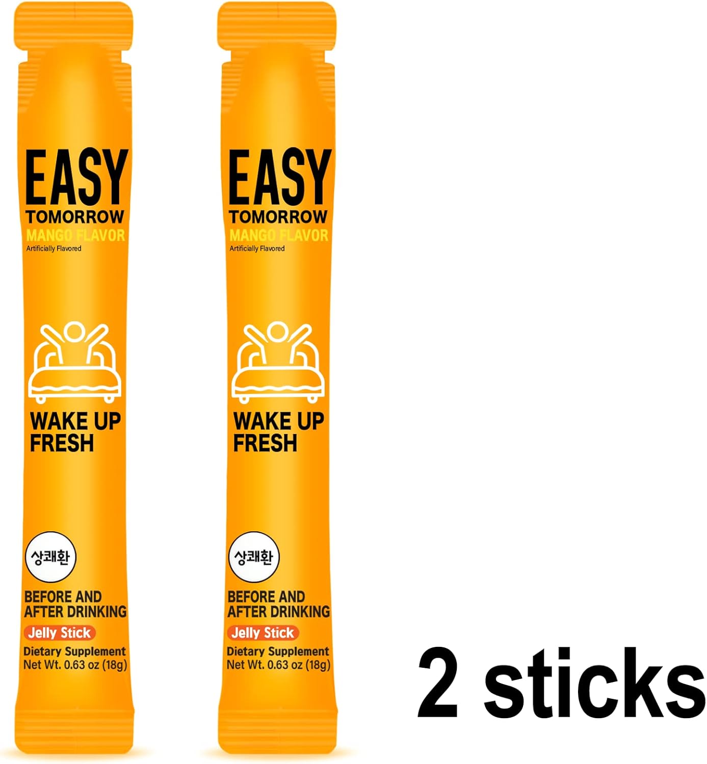 Q.one Easy Tomorrow Mango Jelly Stick for Morning Rescue & Increased Energy (2 Sticks)