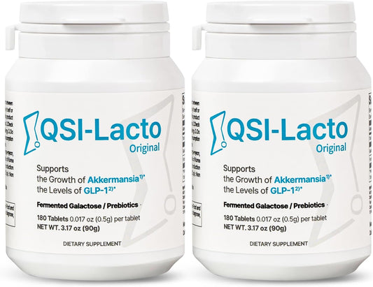 QSI-Lacto Original: 2 Packs, 180 Servings, Supports GLP-1 Elevation, Galactose for Gut Health, Prebiotic Chewables