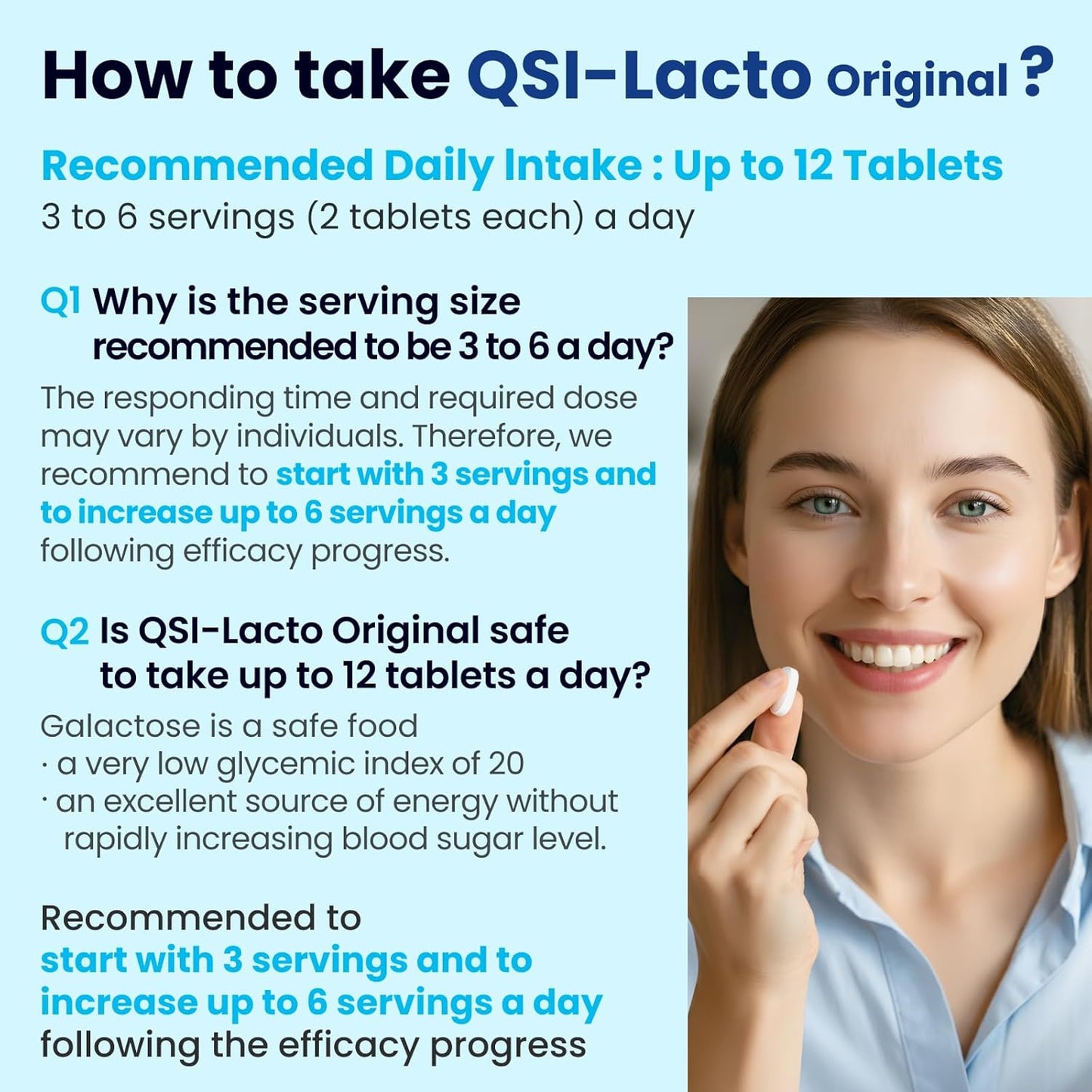 QSI-Lacto Original: 2 Packs, 180 Servings, Supports GLP-1 Elevation, Galactose for Gut Health, Prebiotic Chewables