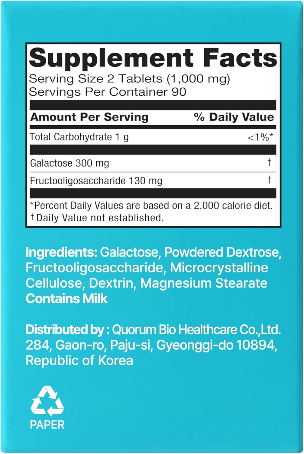 QSI-Lacto Original: 2 Packs, 180 Servings, Supports GLP-1 Elevation, Galactose for Gut Health, Prebiotic Chewables