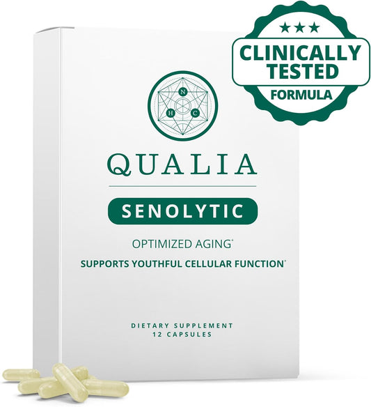 Qualia Senolytic Supplement: Fisetin, Quercetin, Piperlongumin - Optimal Cell Repair & Rejuvenation, 1 Month Supply