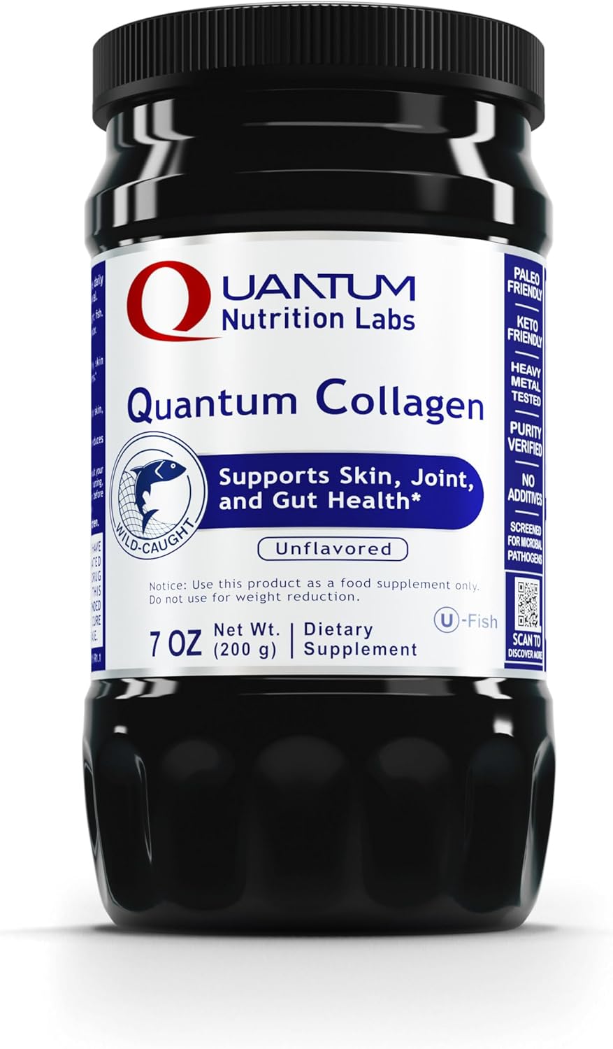 Quantum Nutrition QNL Collagen Supplement - Hydrolyzed Marine Collagen for Joint Support - Gut Health Formula for Women & Men - 7 oz