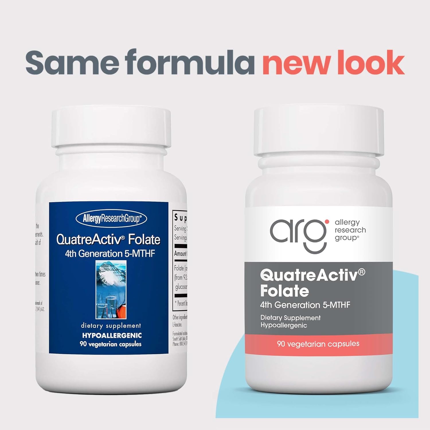 QuatreActiv Folate Supplement - Methylfolate for Methylation Support - 90 Vegetarian Capsules