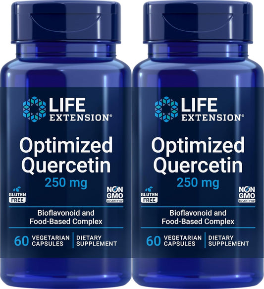Quercetin Supplement for Longevity Support, 120 Vegetarian Capsules (2-Pack)