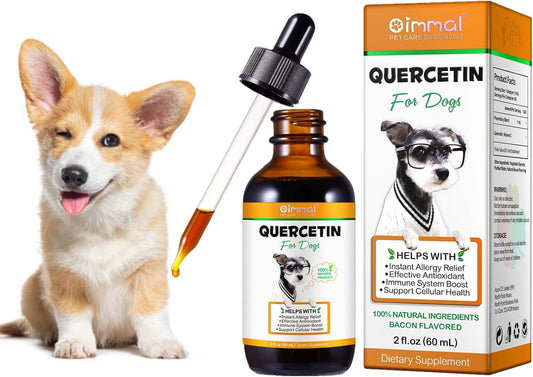 Quercetin Supplement with Vitamin C for Dogs | Allergy Relief & Immune Support for Dogs | Anti-Itch Formula for Pets
