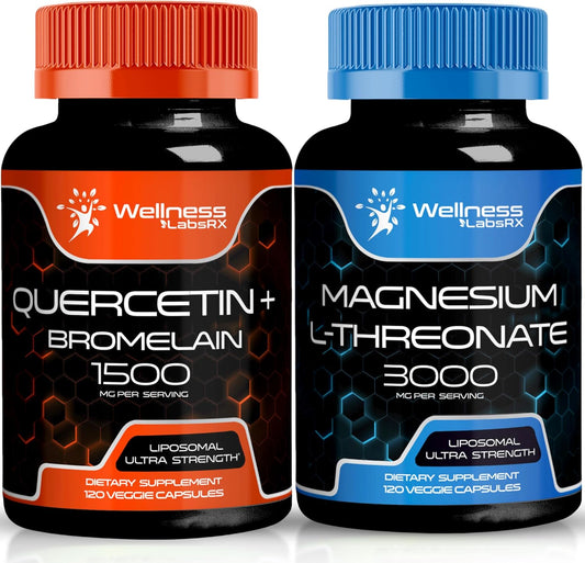Quercetin with Bromelain and Magnesium L-Threonate Capsules by WELLNESS LABSRX