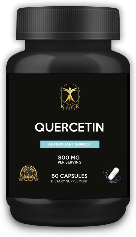 Quercetin with Bromelain Supplement for Brain Health and Antioxidant Support - 60 Capsules, 800mg