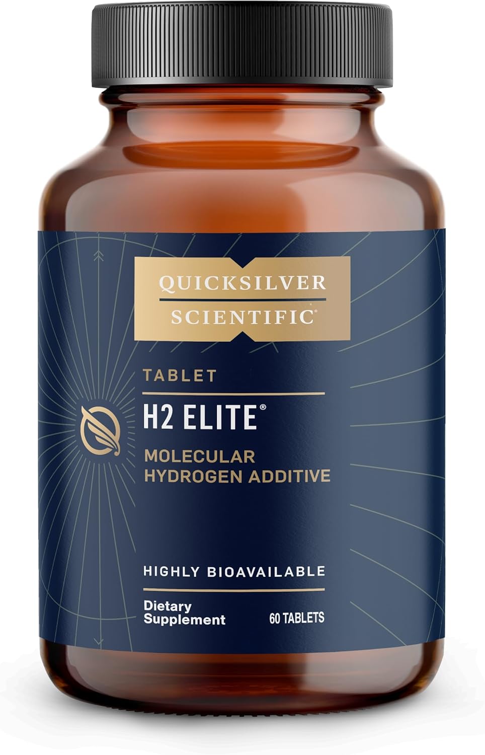 Quicksilver Scientific H2 Elite: Molecular Hydrogen Tablets for Energy and Metabolism Support - Magnesium Malate Drink Additive for Open Containers (60 Tablets)