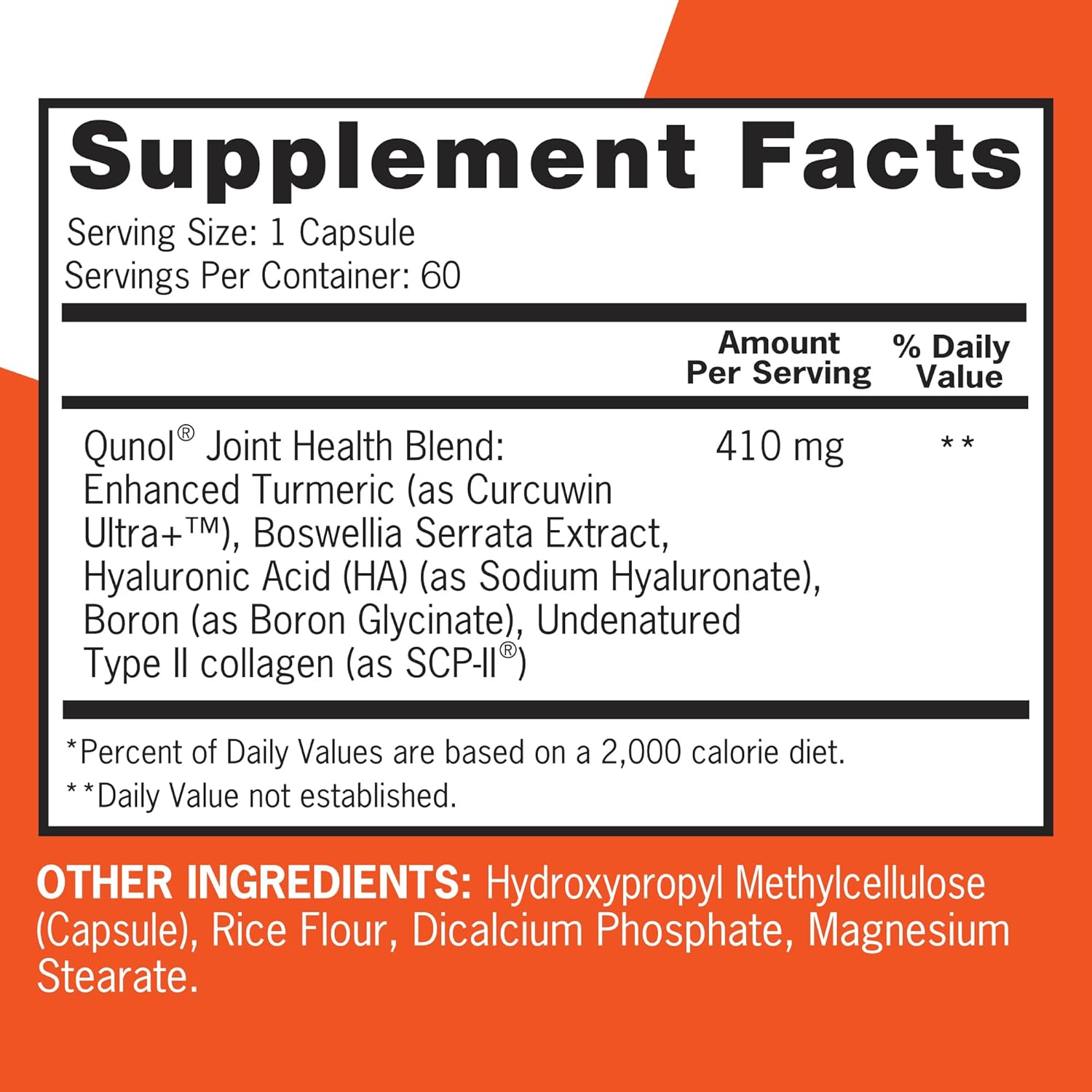 Qunol 5-in-1 Joint Support Supplement - Fast-Acting One Pill Dose for Healthy Inflammation Response & Joint Discomfort - 60 Count