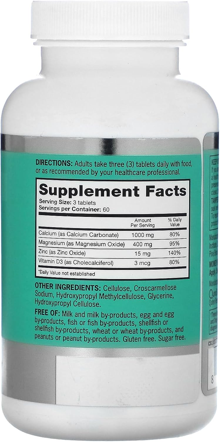 Qunol Calcium 3 in 1 Tablets - Immune Support, Bone Health, 180 Count