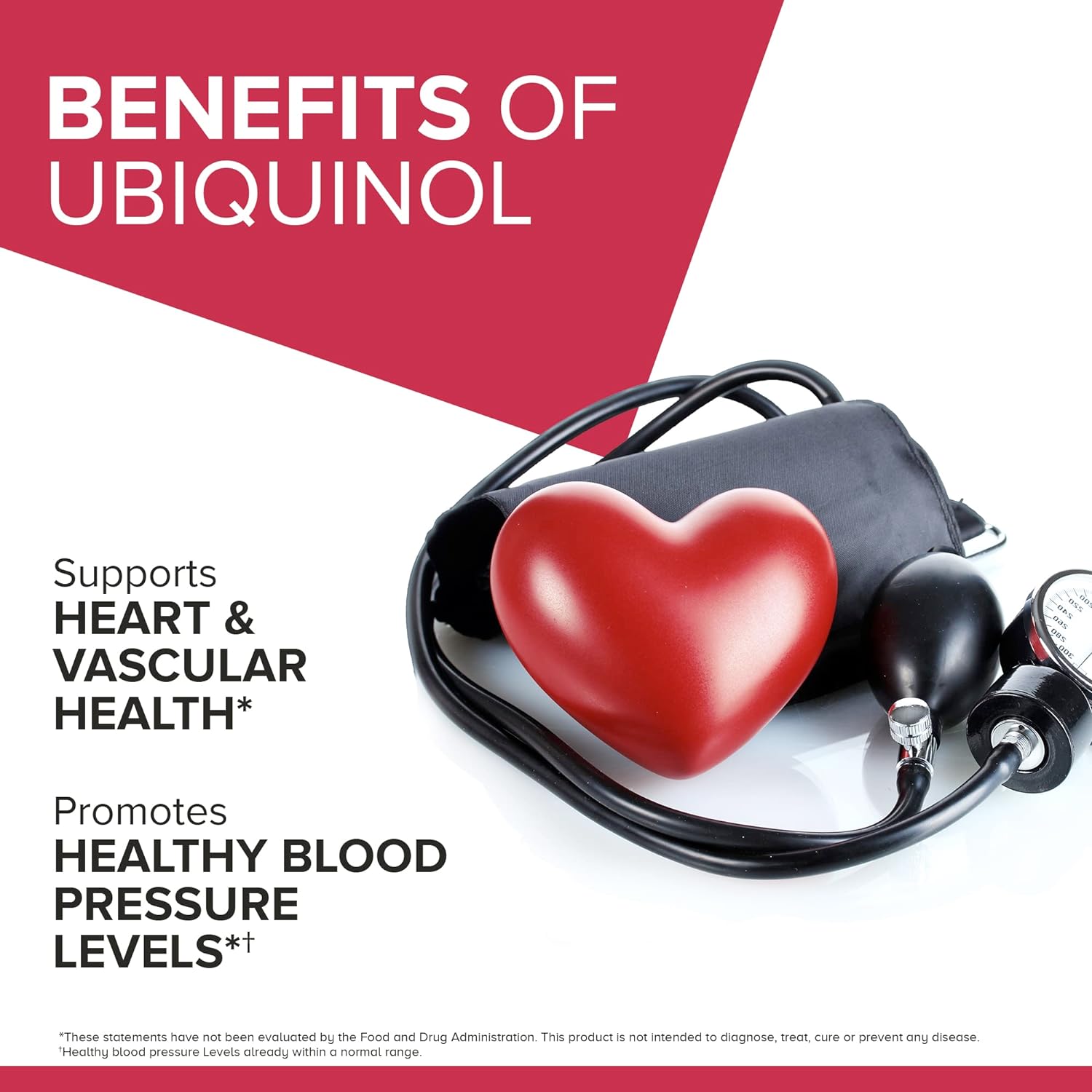 Qunol Mega Ubiquinol 100mg CoQ10 Softgels for Heart Health - Patented Water/Fat Soluble Antioxidant Supplement with Superior Absorption - 100 Count