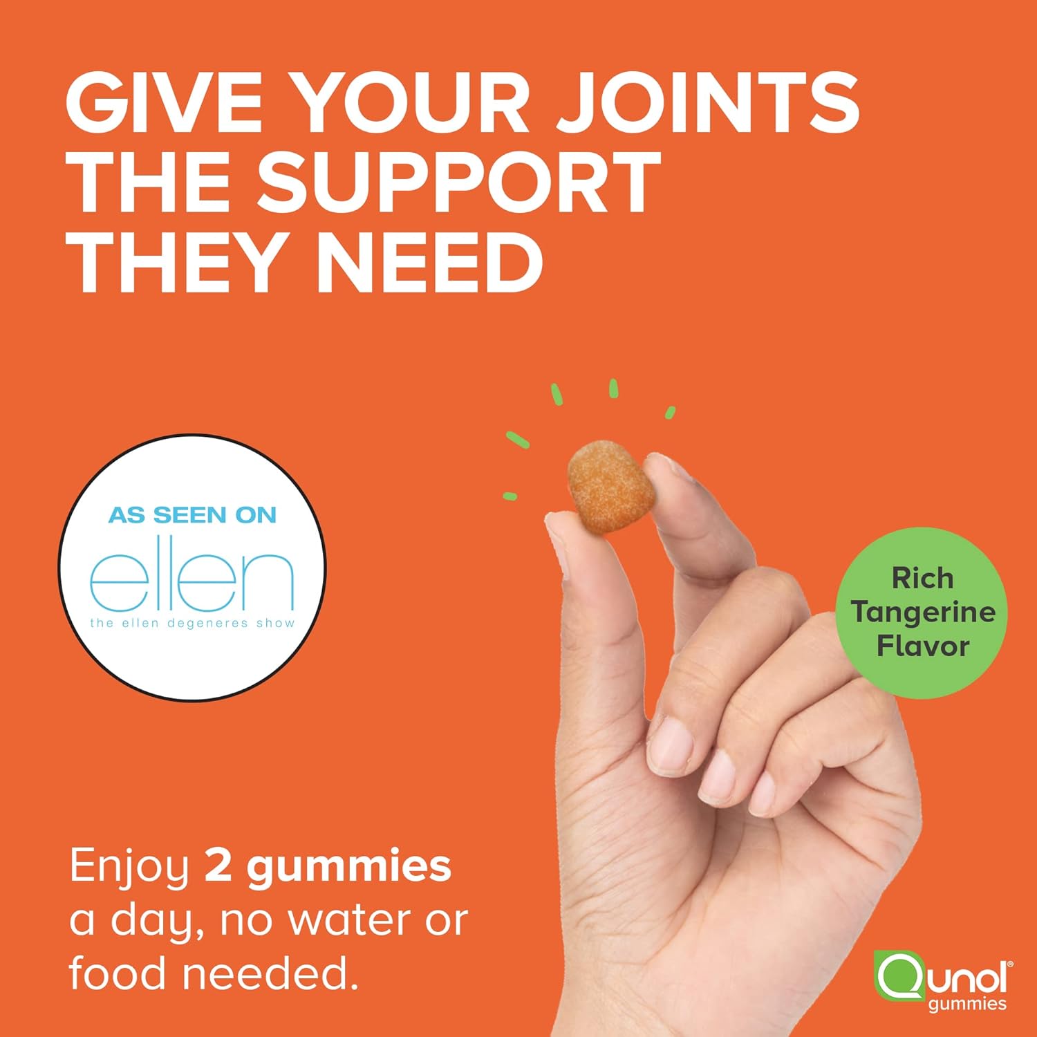Qunol Turmeric and Ginger Gummies - Joint Support Supplement with High Absorption, Vegan & Gluten Free - 60ct Gummies, 1 Month Supply