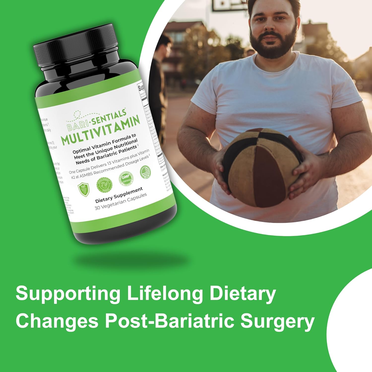 R-Kane Barisentials Bariatric Multivitamins: Essential Post-Op Support for Gastric Procedures - 30 Vegetarian Capsules