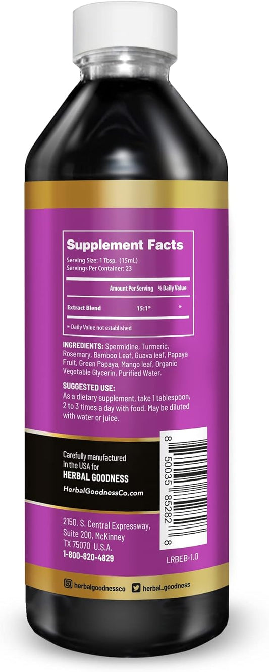 Radiance Boost Herbal Extract Blend - Natural Non-GMO Liquid Supplement for Glowing, Radiant, and Supple Skin Support - 12oz Bottle