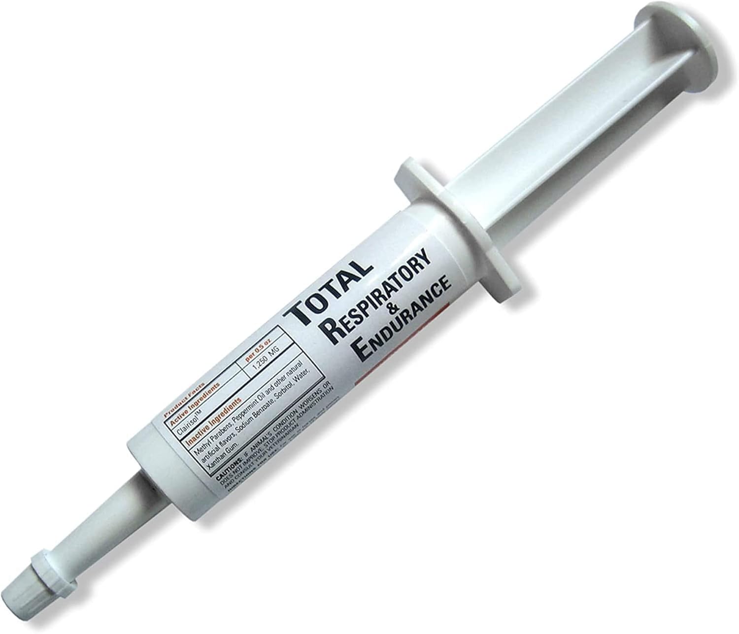 Ramard Total Respiratory & Endurance Syringe for Horses - Equine Vitamins & Supplements with Clairisol & Peppermint Oil - 1/2 oz, 1-Pack
