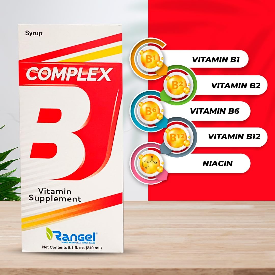 Rangel Complejo B Vitamin Supplement Liquid, 8.1 Fl Oz, Single Pack, Yellow