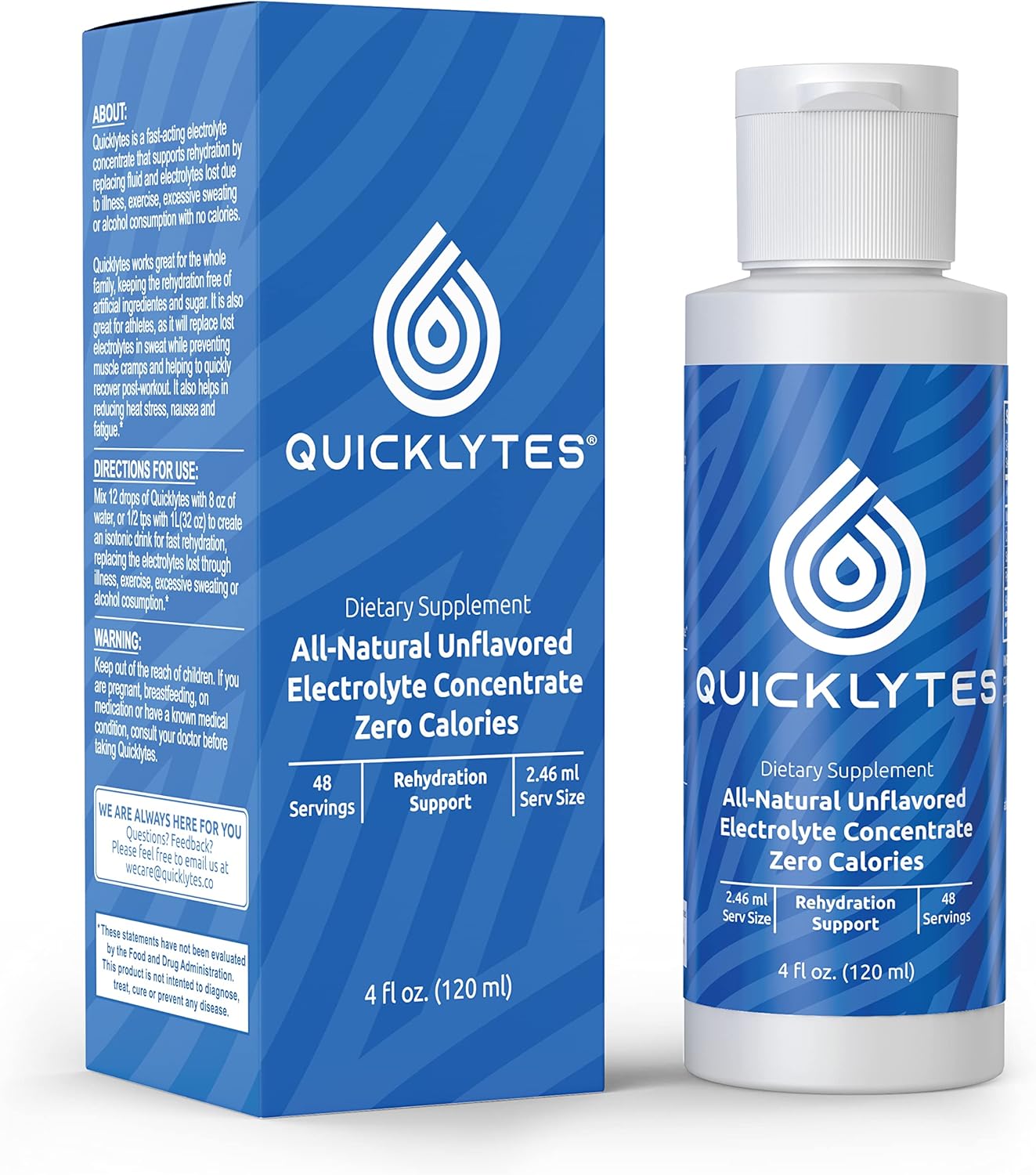 Rapid Hydration Electrolytes Supplement | No Calorie, No Sugar | Potassium, Magnesium, Sodium | Leg Cramp Relief | 48 Servings