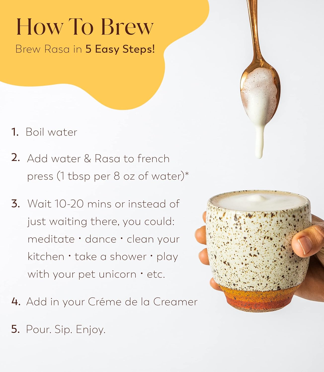 Rasa Koffee Original Adaptogenic Coffee Alternative & Crème de la Creamer Bundle - Vegan Ayurvedic Mushroom Wellness Tonic with Adaptogen Powdered Non-Dairy Creamer containing MCT Oil for Whole 30 and Keto Diets (30 Servings)