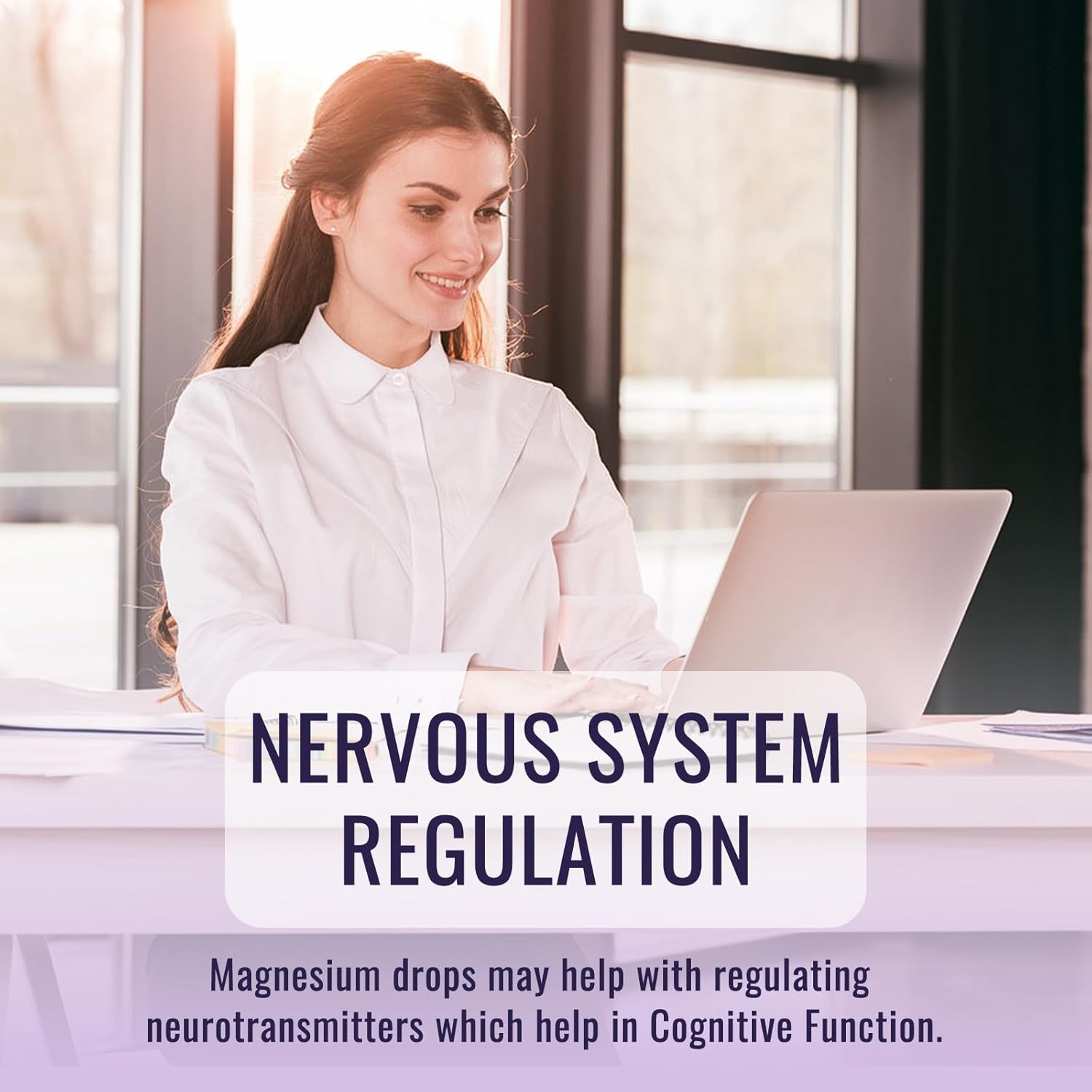 Raspberry Flavored Magnesium Glycinate Supplement with Vitamin B6 for Stress Relief and Bone Health - 2 FL.OZ Vegan Liquid Drops